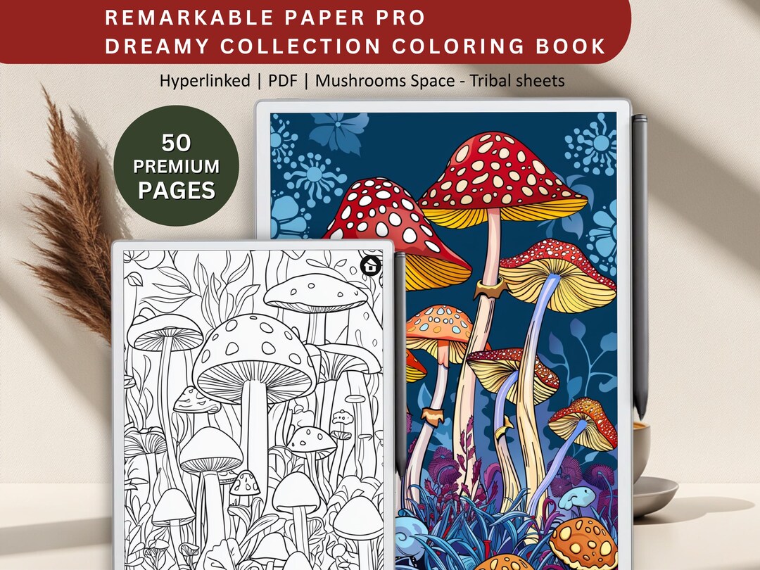 Dreamy Coloring Book for Remarkable Paper Pro, Color Template for ...