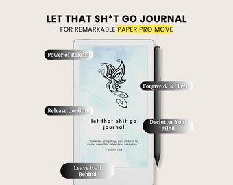 Let That Sht Go Journal for Remarkable Paper Pro Move (PDF Digital Download) Declutter Your Mind, Forgive and Set Free, Be Free from Guilt