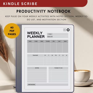 Kindle Scribe Productivity Notebook: Undated Weekly & Daily Planner (PDF)