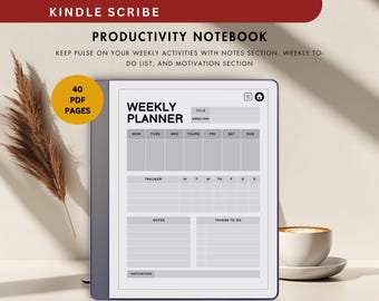 Kindle Scribe Productivity Notebook: Undated Weekly & Daily Planner (PDF)