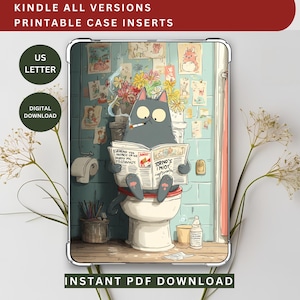 Kindle Hülle Insert Stickers: US Letter PDF (Kindle Basic/Paperwhite/Scribe/Colorsoft) (Digital Download)