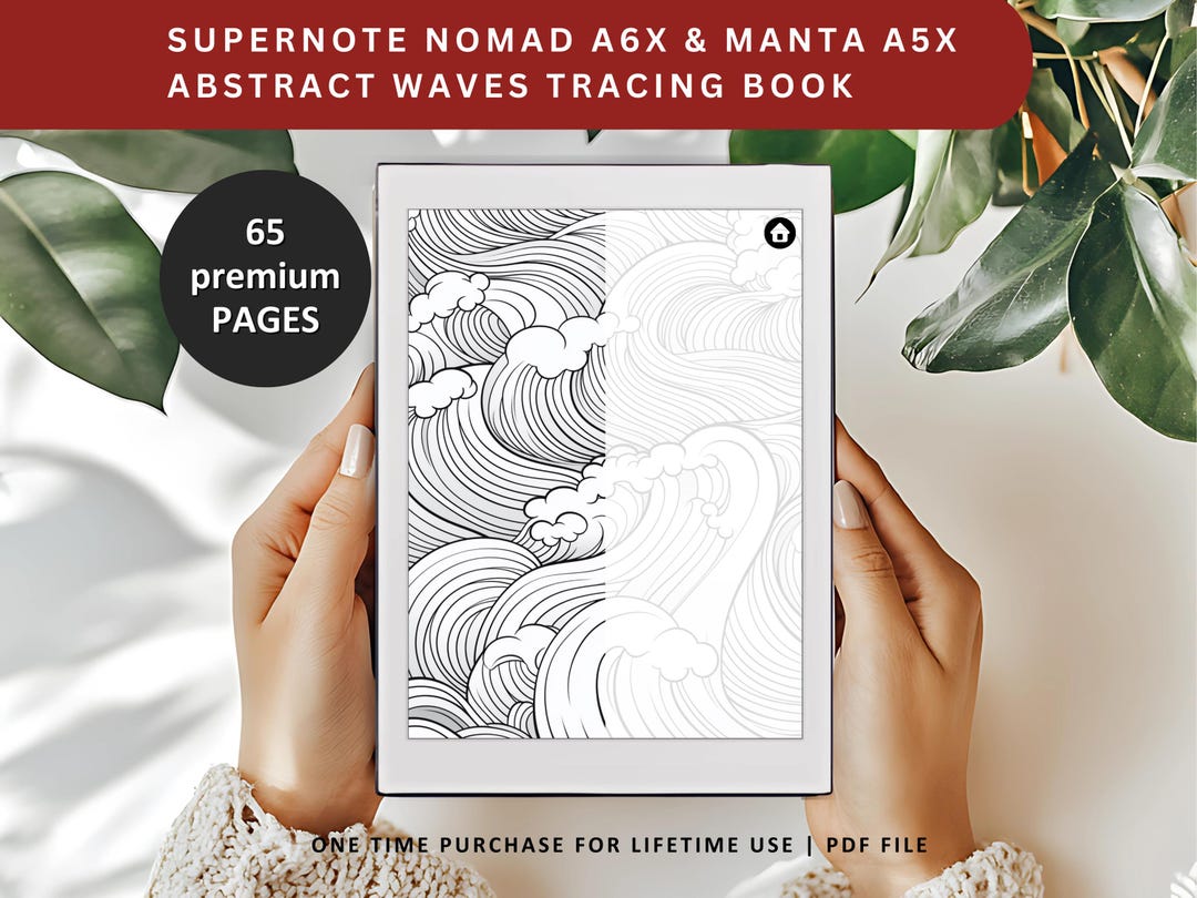 Traceable Abstract Supernote Abstract Wave Tracing Book Template (PDF) - Etsy