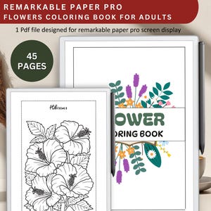 Floral Coloring Book for Remarkable Paper Pro (PDF)