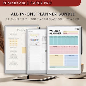 Pacchetto planner per il dispositivo Paper Pro eccezionale / planner minimalisti / planner per Paper Pro / modelli per e-reader Paper Pro eccezionale