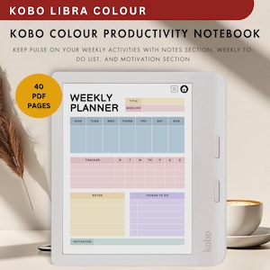 Productivity Bundle Kobo Libra Planner, kobo templates, kobo planner, kobo libra colour , kobo libra bundle, kobo eink reader, kobo e-reader
