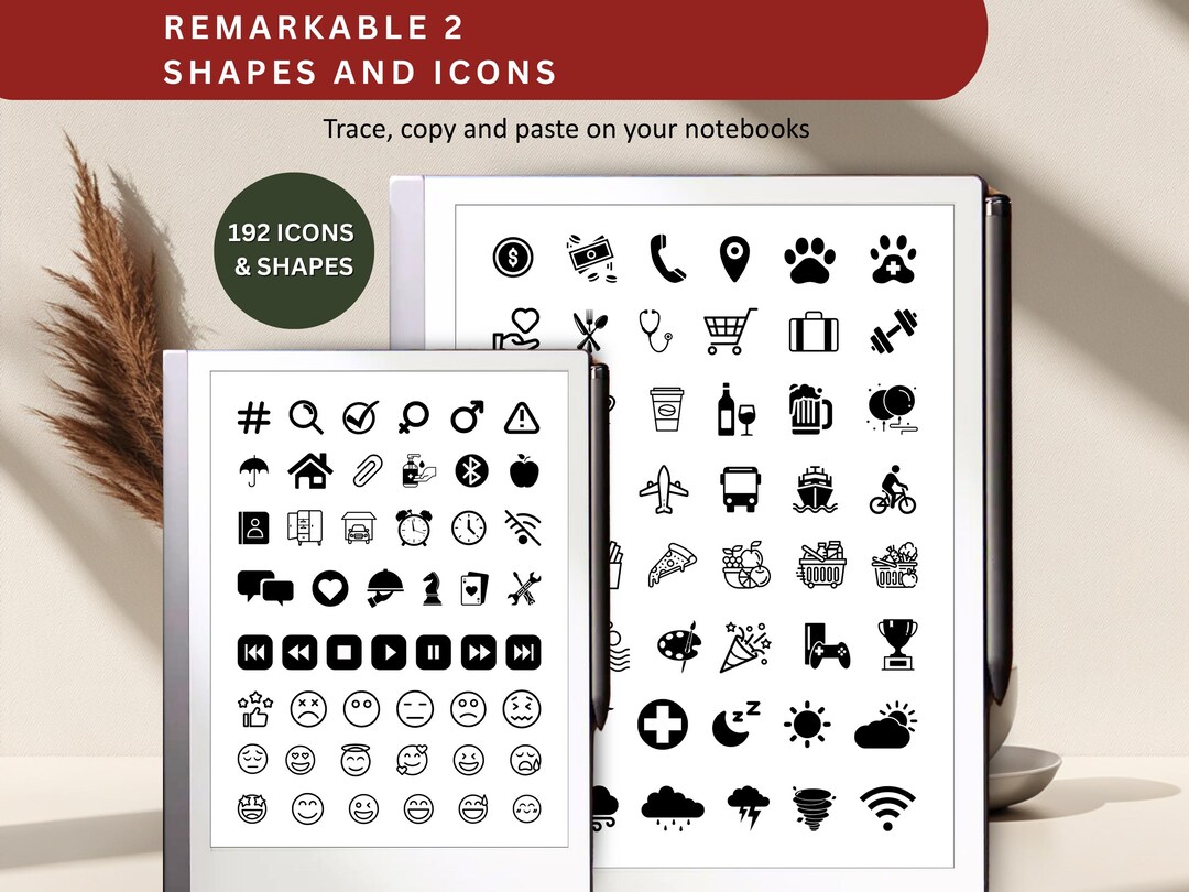 Remarkable Icon Files Icons and Shapes for Remarkable 2, Templates for Remarkable Device ...