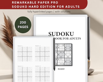 Remarkable Paper Pro Sudoku Puzzle: Hard Edition (Digital Download)