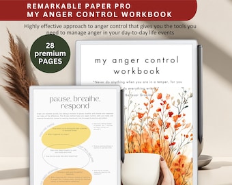 Anger Control Workbook for Remarkable Paper Pro (Digital Download)