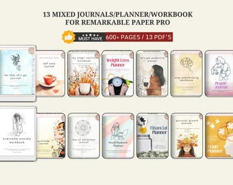 Journal Bundle for remarkable paper pro | Template bundle for remarkable paper pro | workbook for remarkable pro | bundle for remarkable