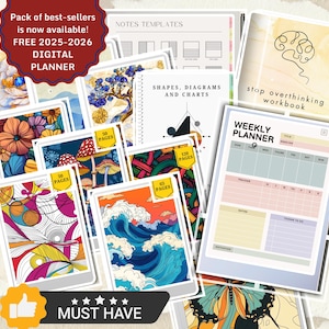 Pack of Bestsellers Bundle for remarkable paper pro | planners for remarkable paper pro tablets | bestseller templates for remarkable pro