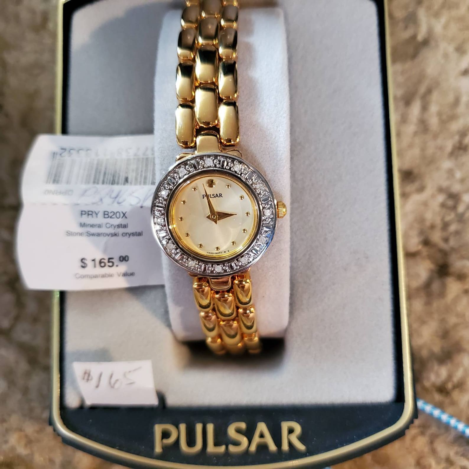 Ladies Pulsar Quartz Watch Mineral Crystal 2tone Swarovski Etsy UK