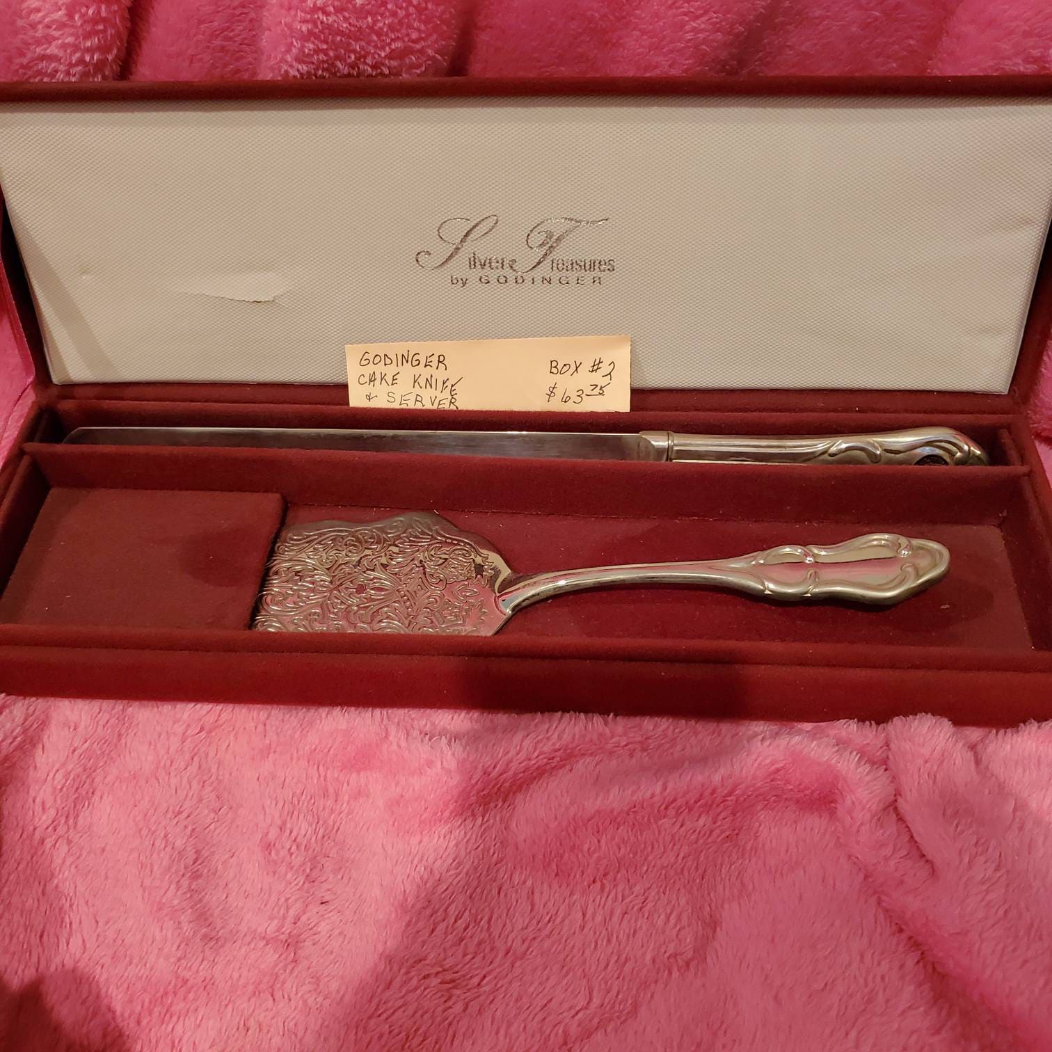 Silver Treasure by Godinger cake knife and server new Etsy