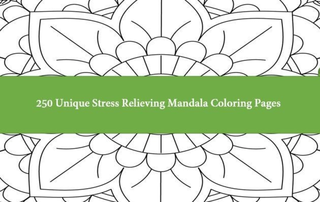 Printable Mandala Adult Coloring Pages 250 Unique Mandalas - Etsy