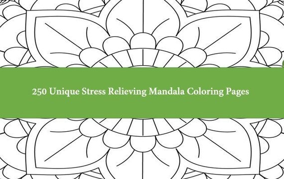 Printable Mandala Adult Coloring Pages 250 Unique Mandalas - Etsy