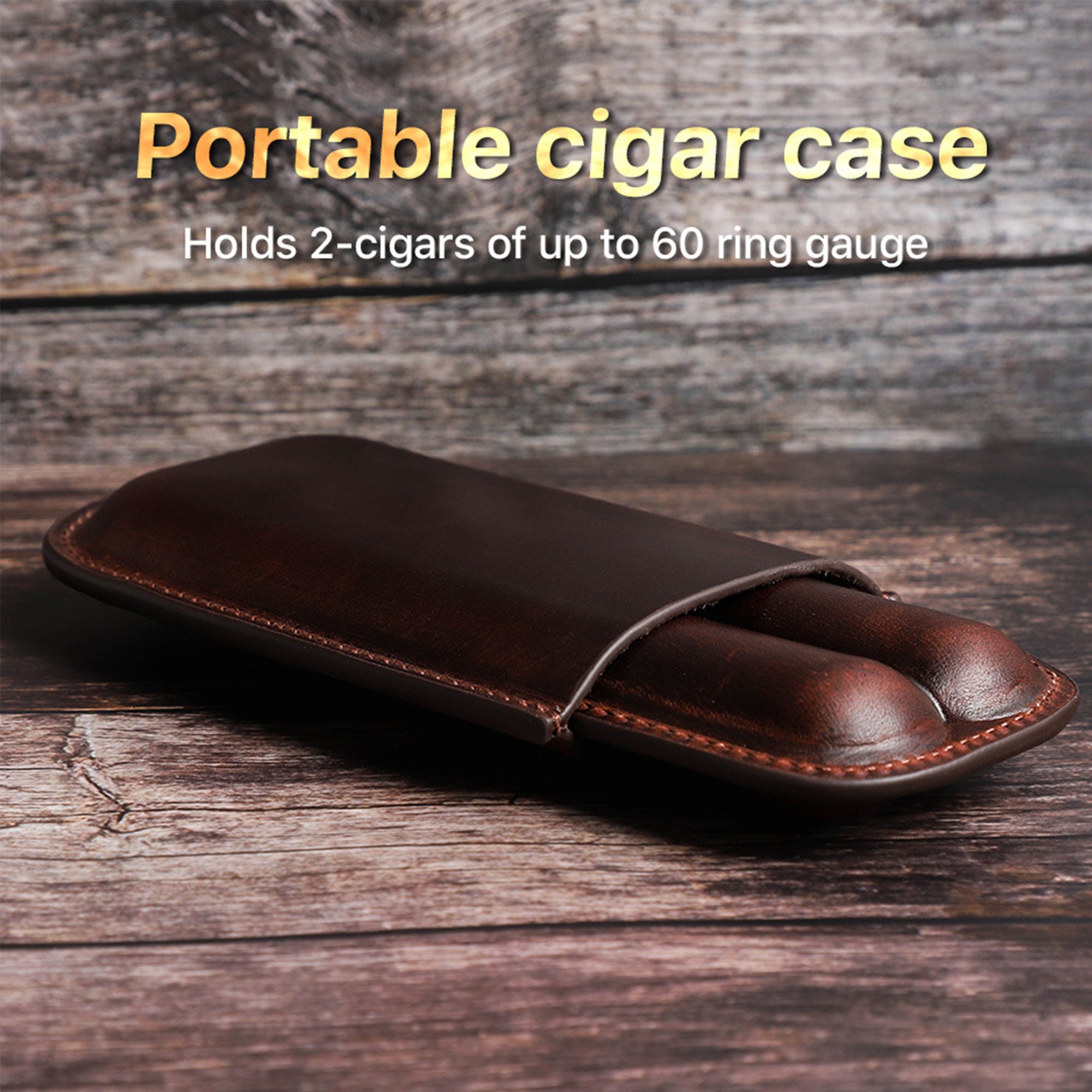 Leather Cigar Bag Two Leather Cigar Storage Bags Travel Etsy