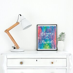 Art Print of Original Watercolor Painting, Everyone is Needed, Charity Art Print, 8 x 10, Create x Contribute Collection