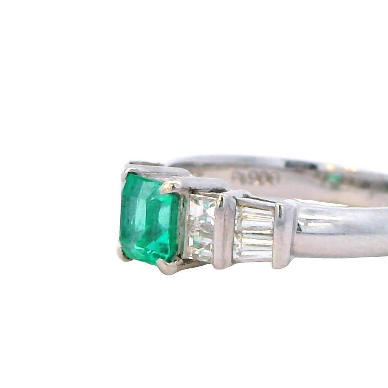 Colombian Emerald Platinum Ring - Etsy