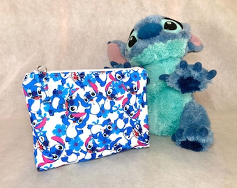 Stitch nécessaire, makeup bag, cosmetic bag, travel pouch, toiletry bag, zip bag