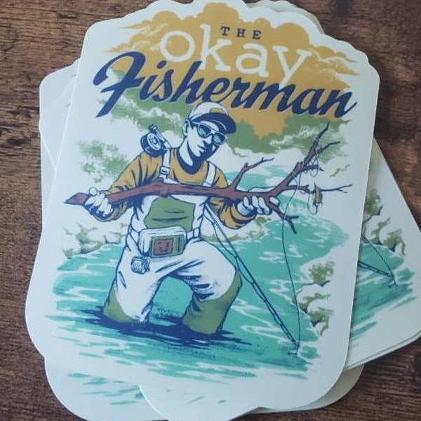 Theokayfisherman Sticker Catch a Stick