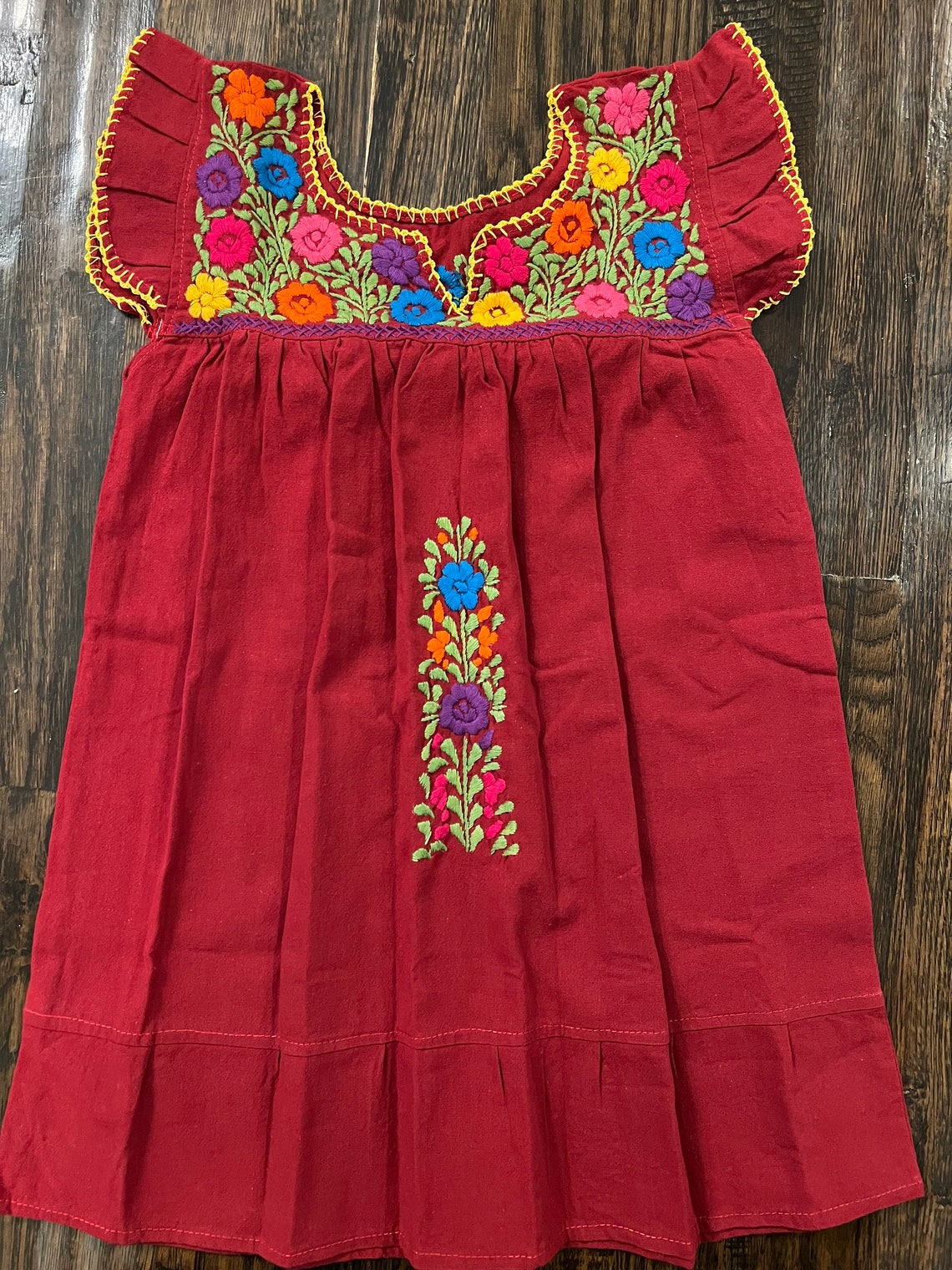 Little Girls Mexican Dress. Girls Embroidered Dress. Girls Etsy