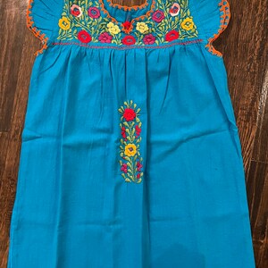 Embroidered Mexican Dress: Handmade Oaxaca Huipil, Fiesta Dress