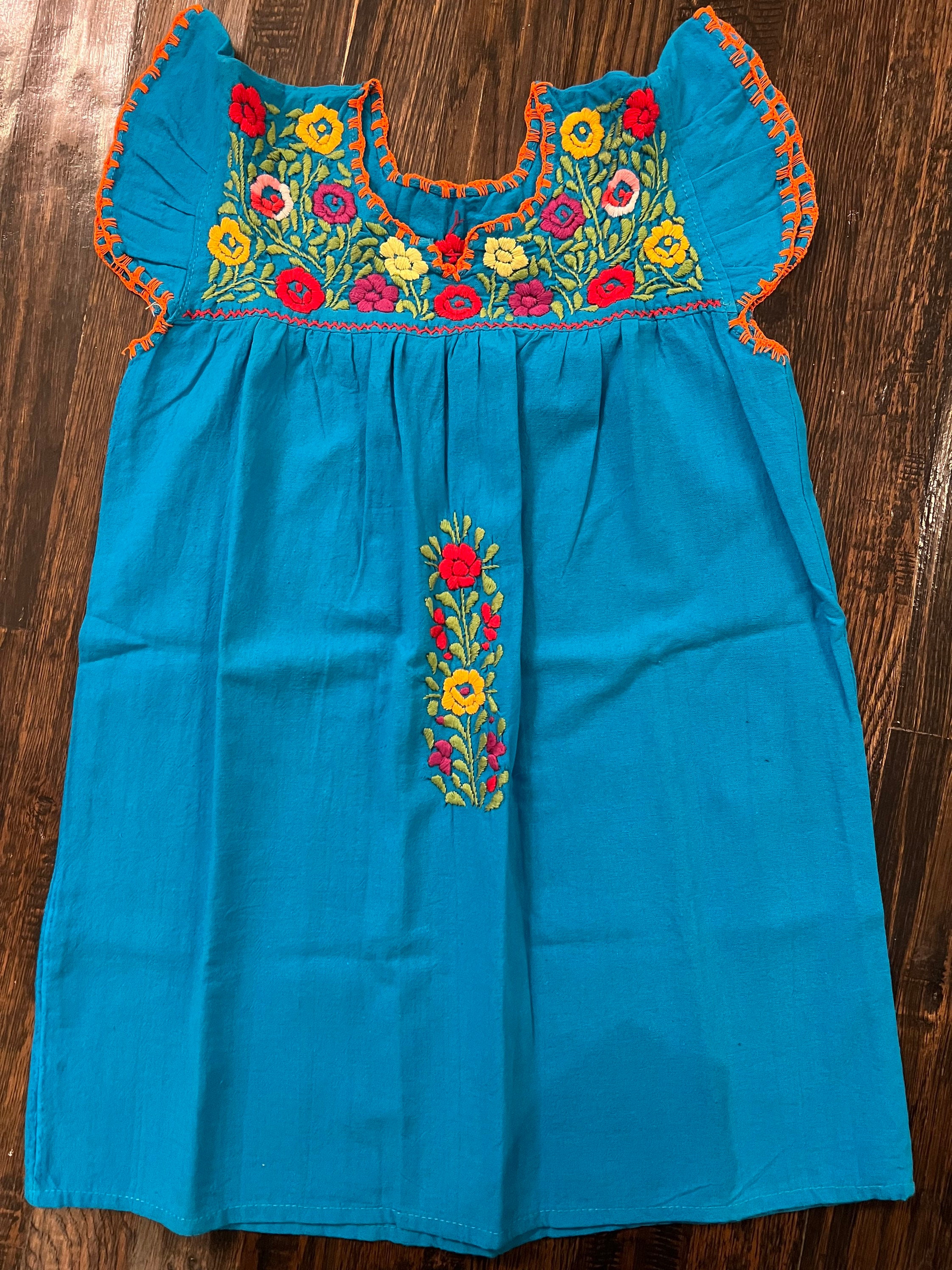 Little Girls Mexican Dress. Girls Embroidered Dress. Girls - Etsy