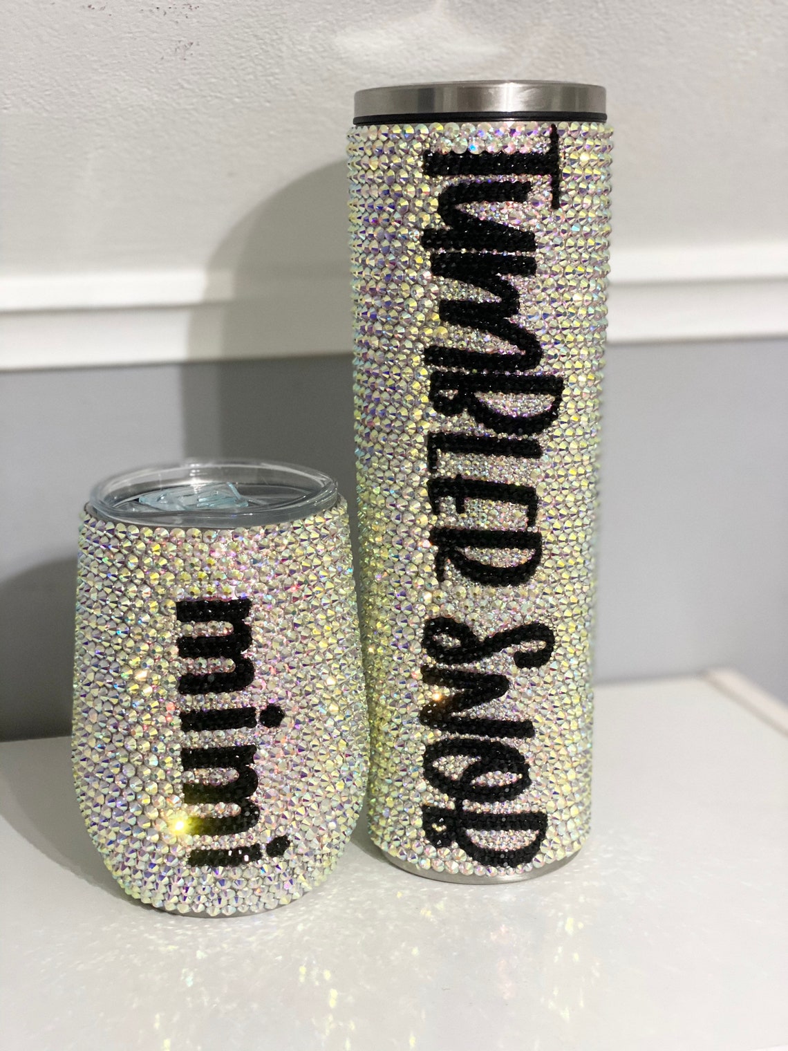 Rhinestone Tumbler Etsy