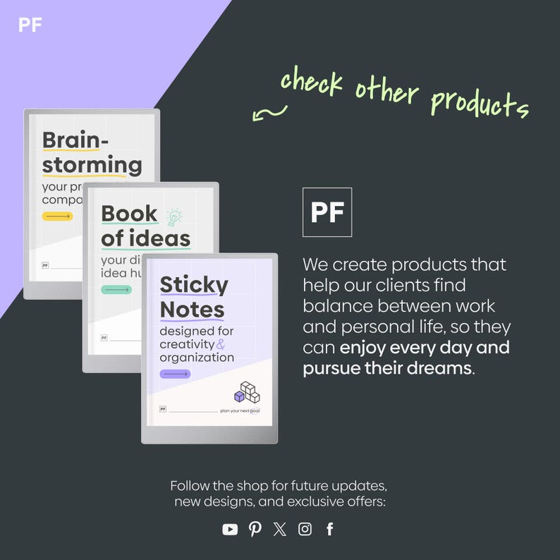 Brainstorming Template for Remarkable Paper Pro | Digital Idea ...