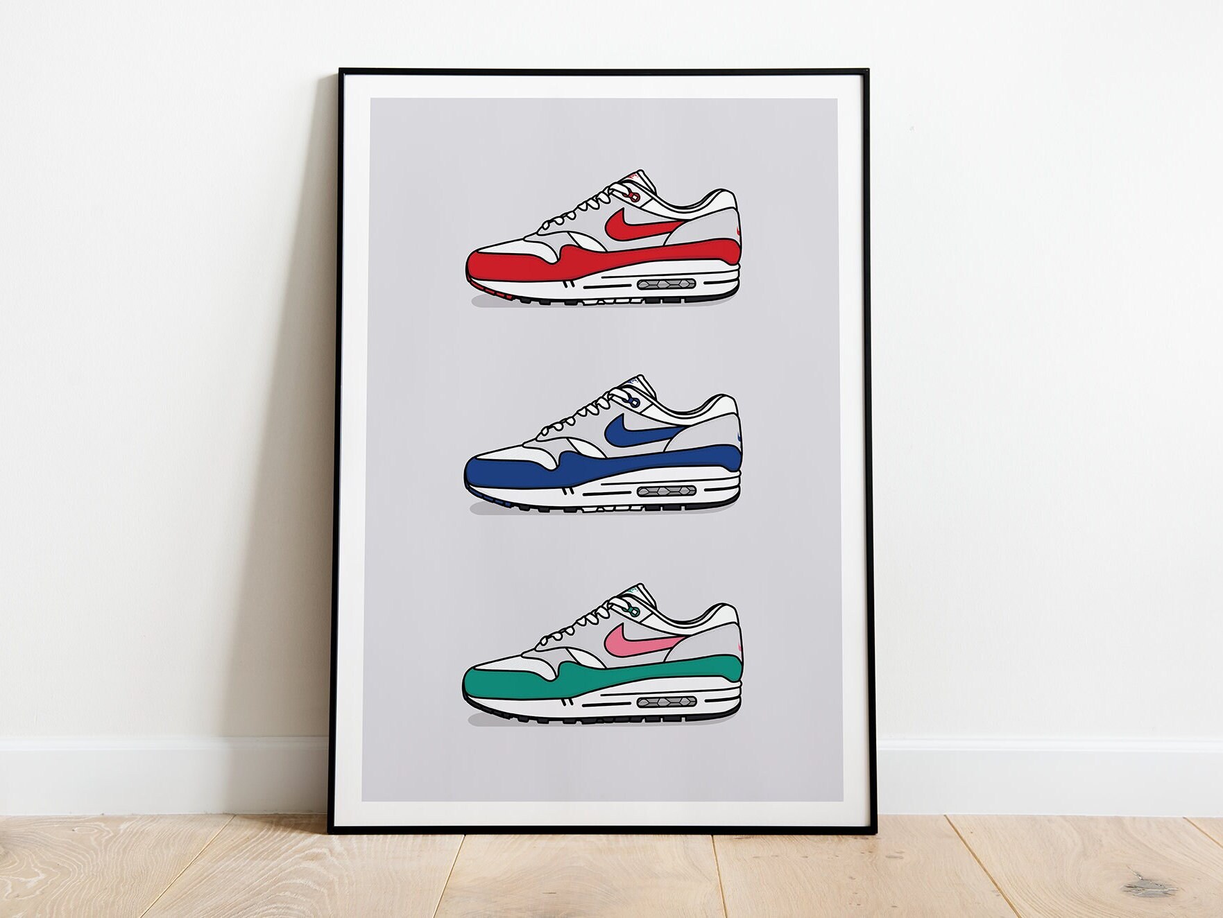 Air Max History Poster Nike Air Max History Timeline 1987-2014 A3