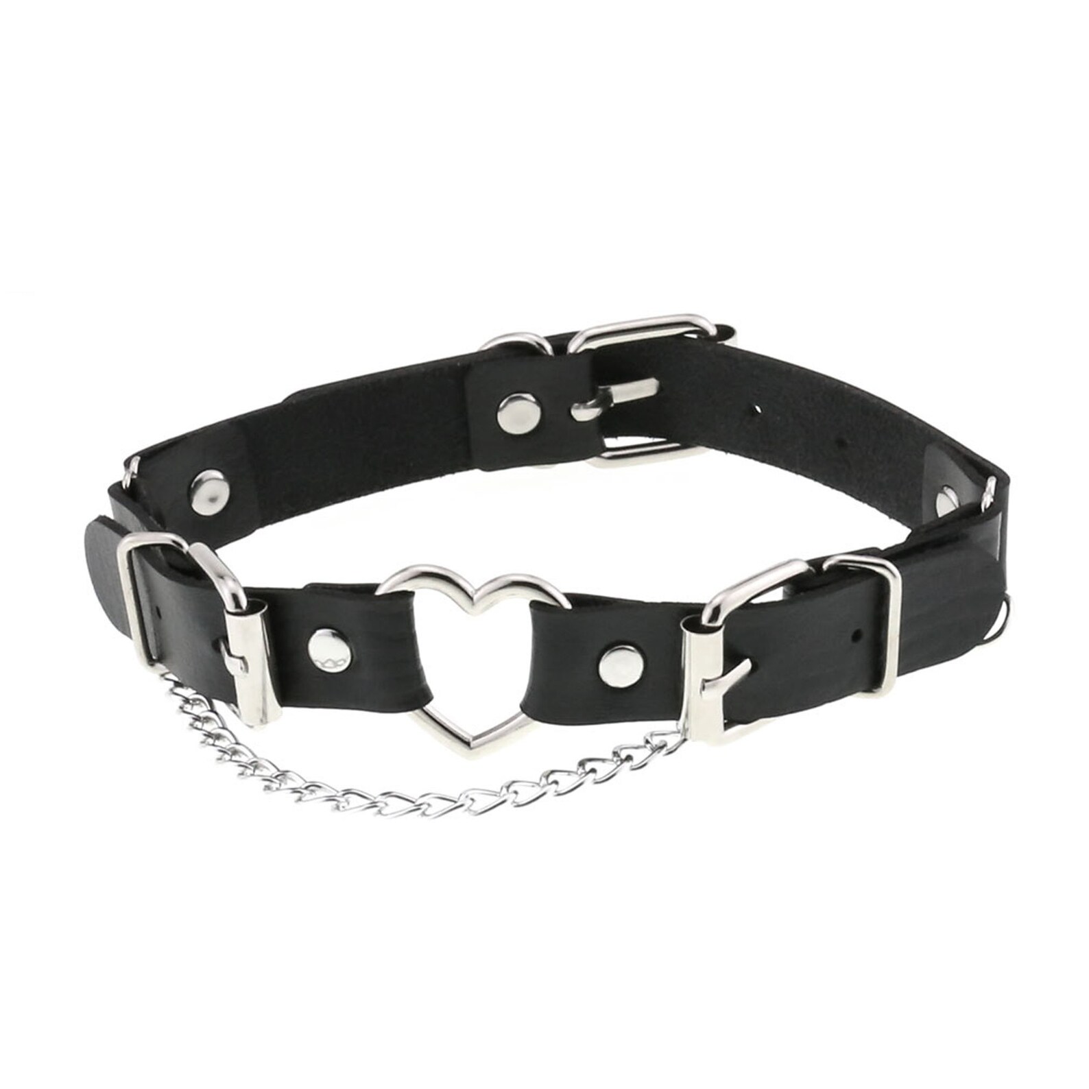 Stylish Gothic choker leather day collar leash Longnecked Etsy