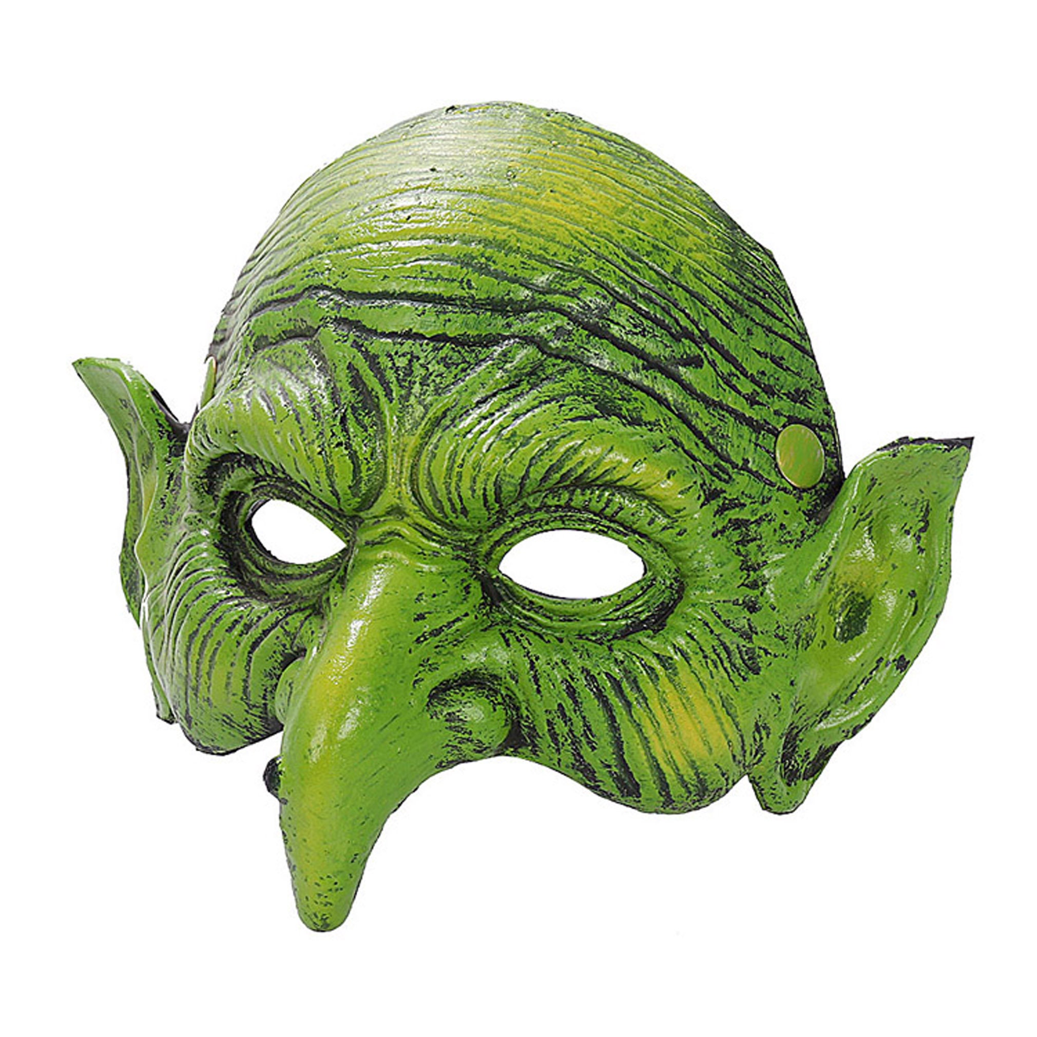 Green witch demon mask horror Halloween half mask women Etsy