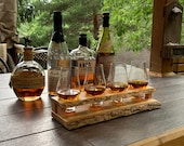 Floating Live Edge Whiskey Flight