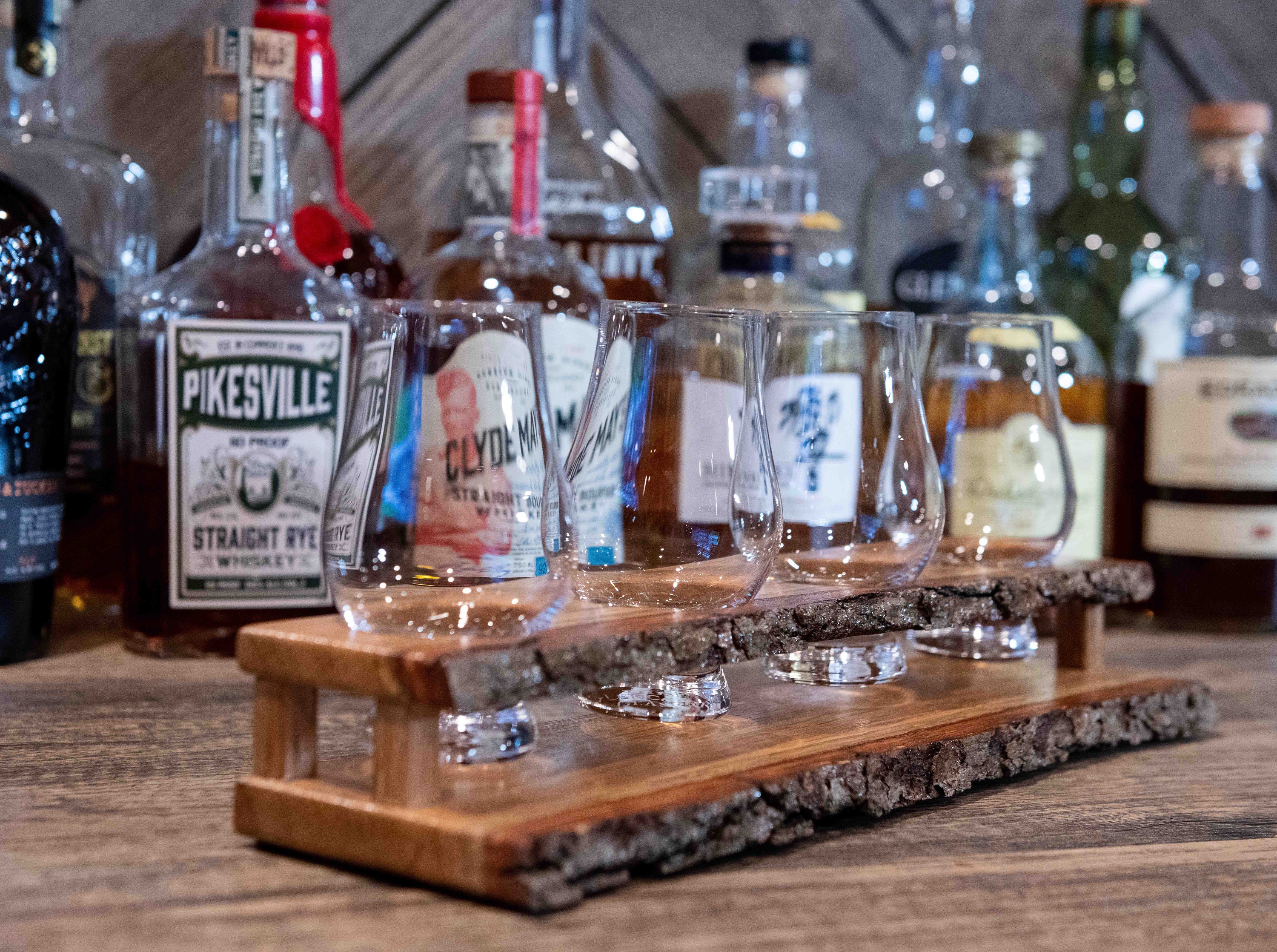 Floating Live Edge Whiskey Flight Etsy