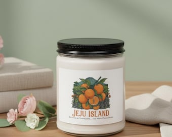 Kdrama Inspired Jeju Island Scented Soy Wax Candle, South Korea Travel Gift, Self Care Gift