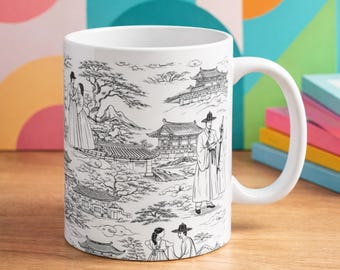 Taza inspirada en K-Dramas, taza para amantes de los dramas históricos coreanos, taza de merchandising de K-Dramas, taza de K-Dramas, regalo para amantes de los K-Dramas, regalo para ella, taza de tela de K-Dramas