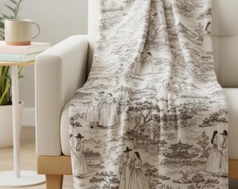 Historical K-drama Inspired Throw Blanket, Korean Drama Throw Blanket, Kdrama Blanket, Plush Throw, Cozy Blanket for Korean Drama Lovers