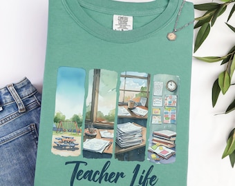Teacher Life Shirt, Teacher Shirt, Elementary Teacher Shirt, Watercolor Style Teacher Shirt, Back to School Shirt, Teacher Gift Idea
