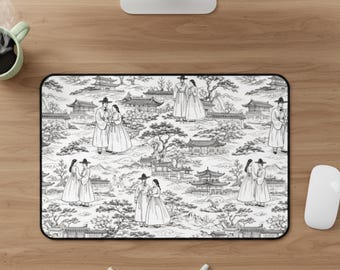 Historical K-Drama Toile Desk Mat, Korean Drama Large Mouse Pad, South Korean Aesthetic