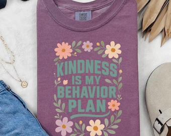 Kindness Is My Behavior Plan Teacher Shirt, Classroom Management Shirt, Elementary Teacher Shirt, SPED Tee, Teacher Gift Idea
