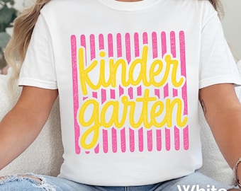Kindergarten Teacher Tshirt, Teacher Team Tee, Striped Back To School Shirt, Elementary Teacher, New Teacher Gift