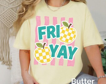 Retro Friyay Teacher Shirt, Back To School TShirt, Cute Teacher Tee, Elementary Teacher Gift