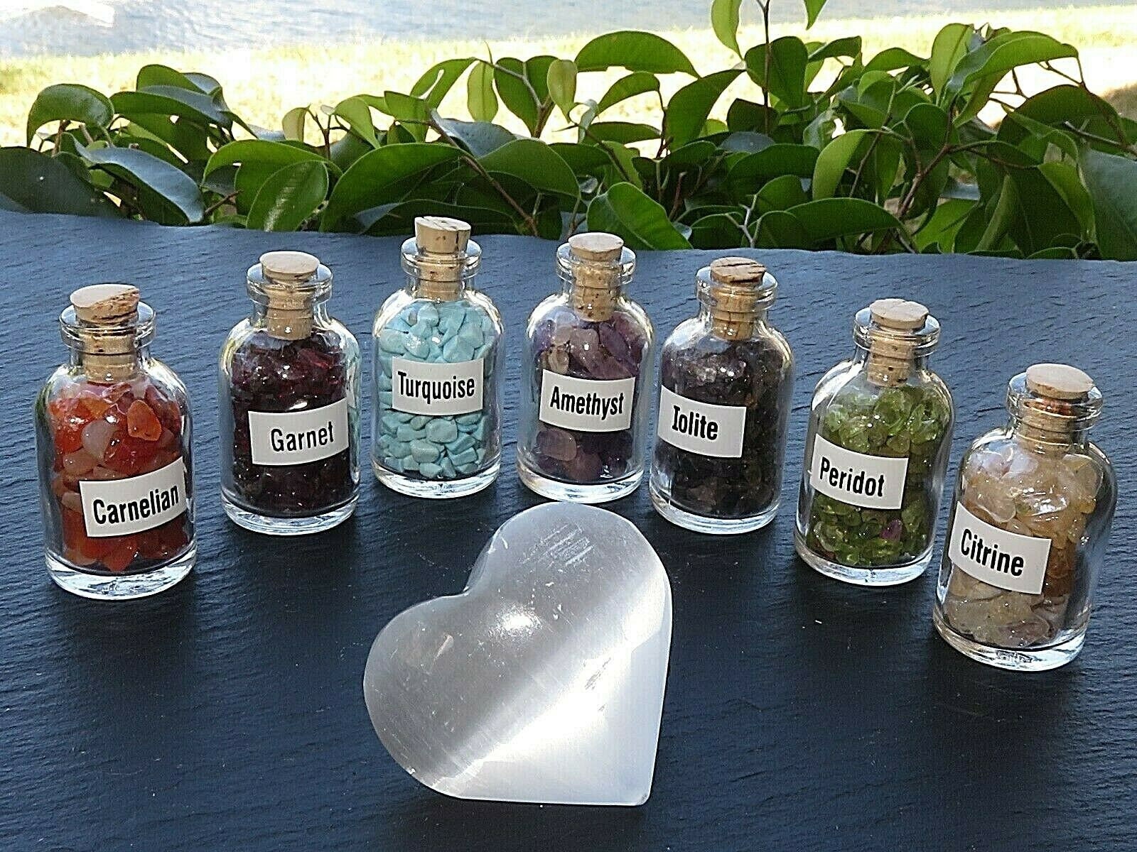 mini gemstone bottles