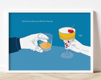 Mad Men Cocktails Art Print - Feminista, LGBTQI+, Queer Artwork, Midcentury Modern