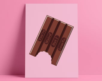 Lámina artística 'Eres raro' de KitKat