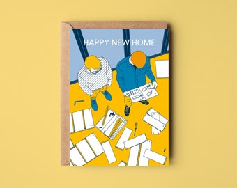 Feliz nuevo hogar - Tarjeta de muebles Ikea Flat Pack DIY