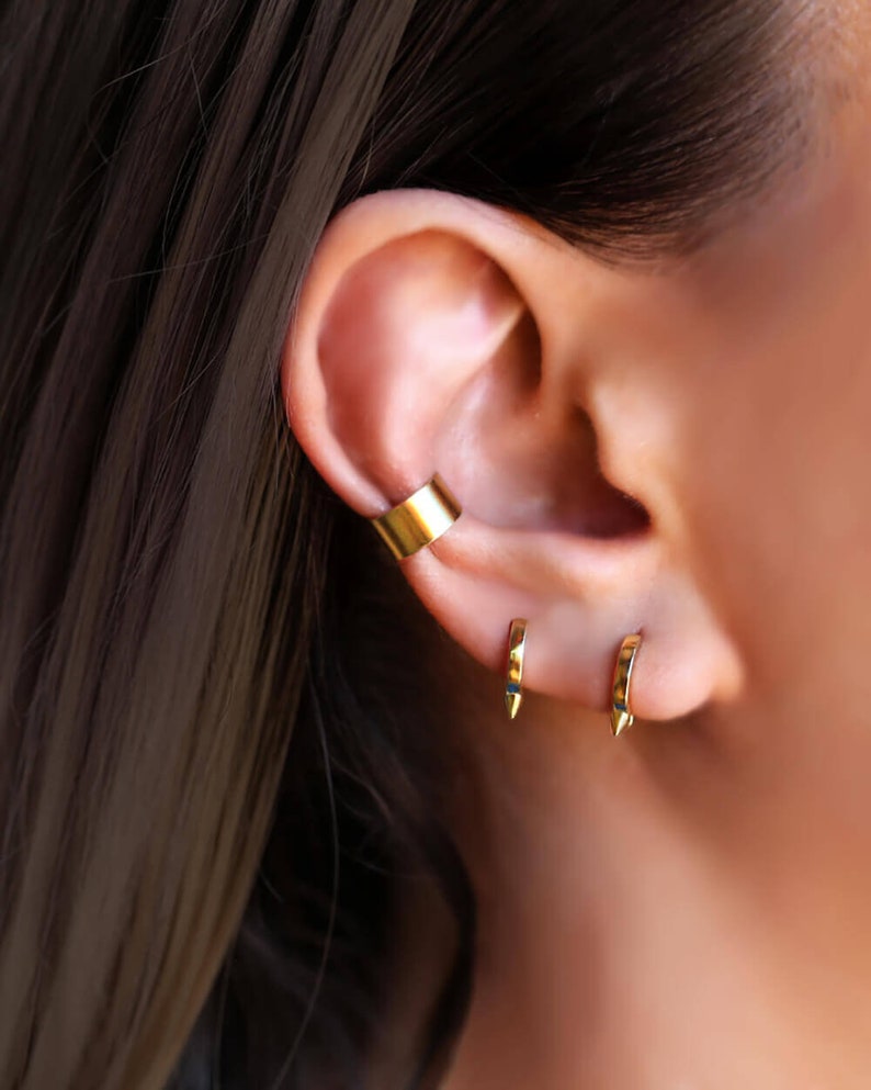 Thick Ear Cuff Ear Cuff No Piercing Cartilage Cuff Gold Ear Etsy UK