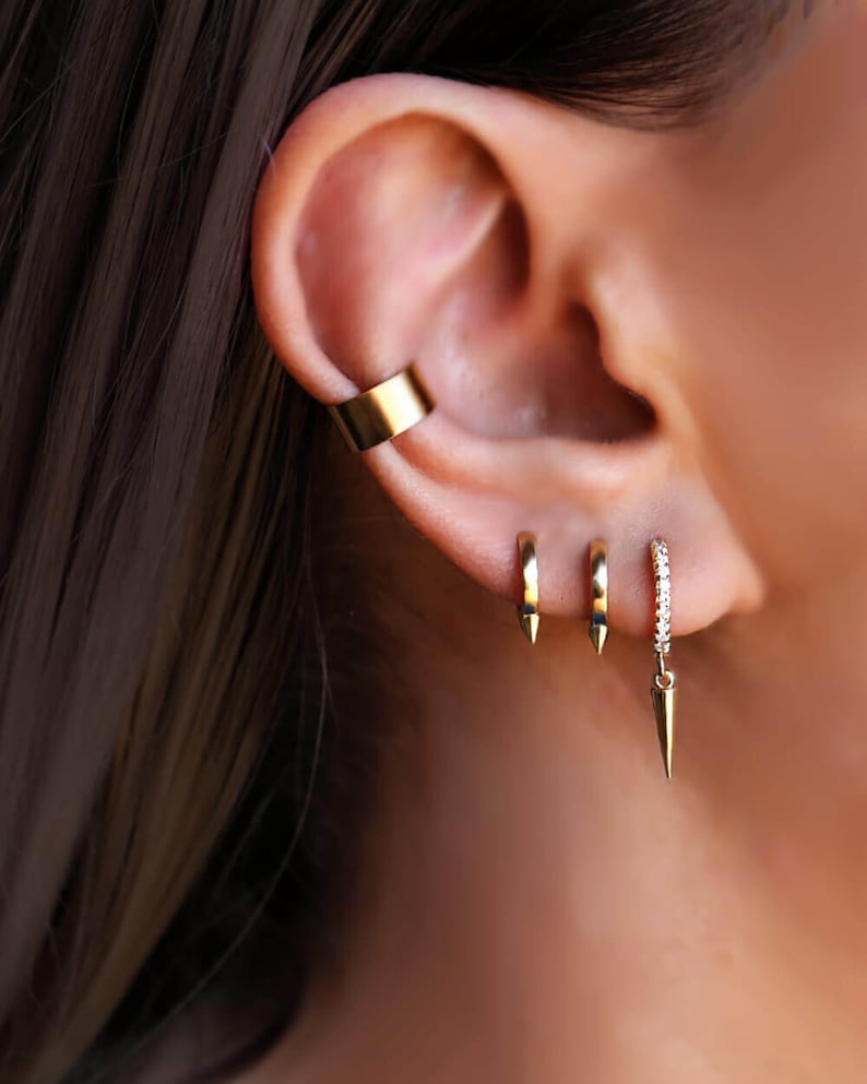 Thick Ear Cuff Ear Cuff No Piercing Cartilage Cuff Gold Ear Etsy