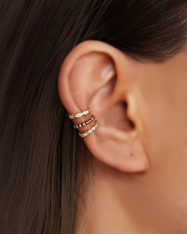 Factory wholesale Gold ear cuff, ear cuff no piercing, cartilage ear