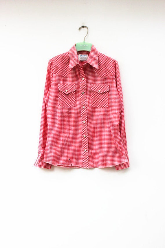 Vintage Wrangler Women's Checked Cowboy Western Sh