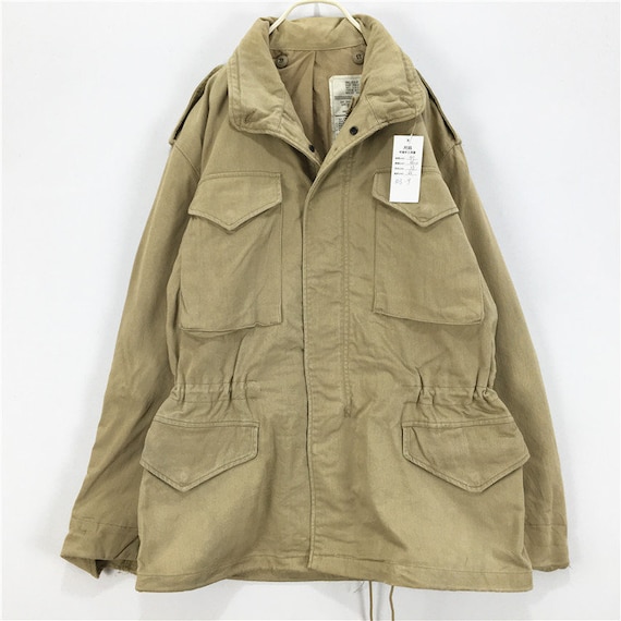 Beige Alpha USA Made Military Vintage Parka Jacket